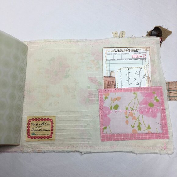 Writing Junk Journal Vintage Style Fabric Cover Diary Includes Ephemera No 21 u - Picture 7 of 10
